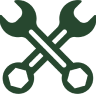 Two spanners crossed icon